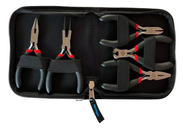 Juego 5 Mini Pinzas Precision 4 1/2 Para Electronica Bulit