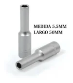 Tubo Hexag Bocallave Largo 50mm Enc 1/4 Hamilton Bhm55-14l Plateado - Imagen 2