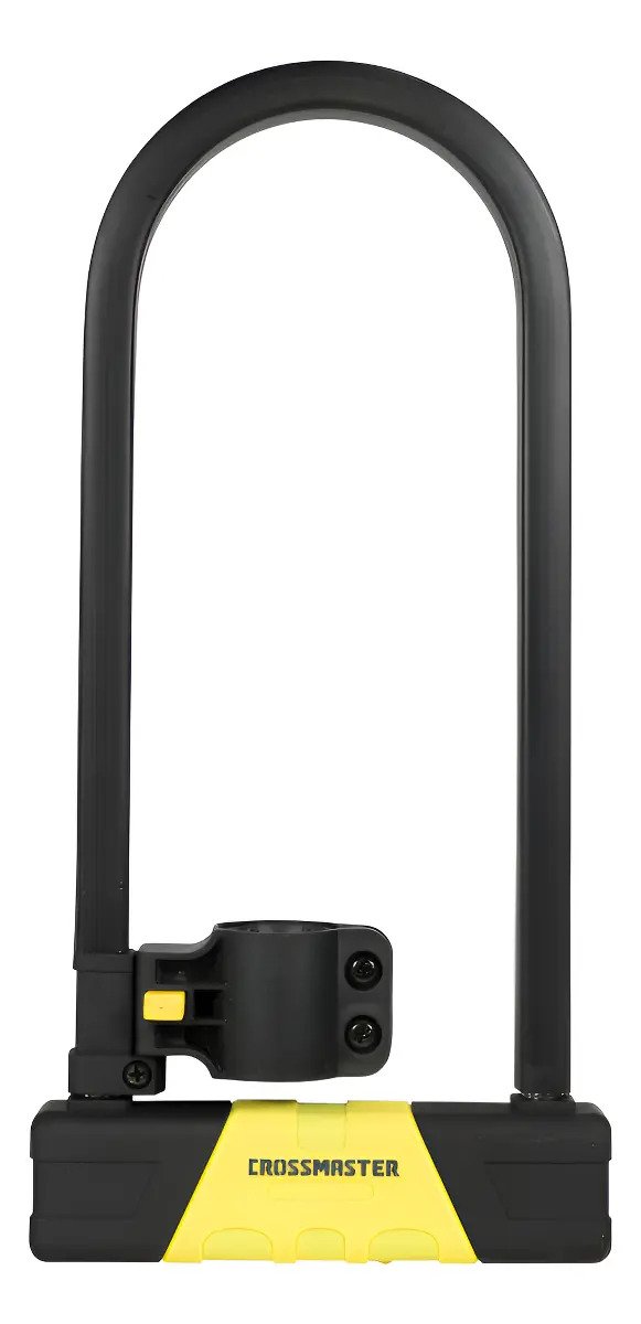 Candado De Seguridad Traba Tipo U 110 Mm Crossmaster 9933406 Amarillo