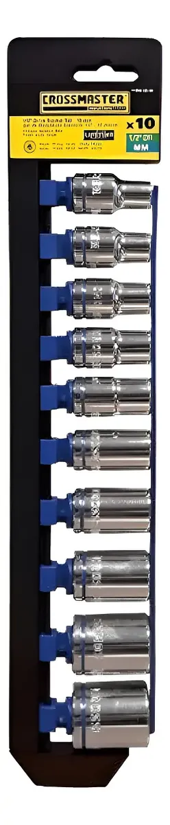 Juego De Tubos Bocallaves 10 Pzs Mm 1/2 Crossmaster 9946840 Plateado
