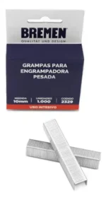 Grampas Bremen Pesada 10mm Para Engrapadora Manual 2329 Plata