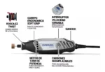 Minitorno Dremel 130w Serie 3000 30 Accesorios + Aditamentos 50 Hz/60 Hz 130 W - Imagen 5