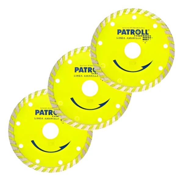 Disco Diamantado Turbo 115mm Patroll Pack X 3 Pyt-4.5 Amarillo