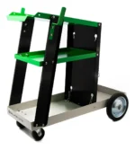Carro Porta Soldadora C/ Bandeja Herramientas Porta Cilindro Negro Y Verde