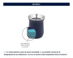 Mate Acero Inoxidable 300 Ml Bremen Termico Frio Calor 7743 Azul Lisa - Imagen 3