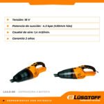 Combo Hidrolavadora 30bar Aspiradora 650ml Lusqtoff Khal-8bk Naranja 50 - Imagen 4