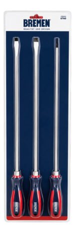 Juego Destornilladores Fuerza Largos Barreta X 3 Bremen 6760