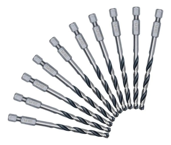 Juego De Mechas Acero Rapido Bosch Metal 5mm X 10 Unid Hexag