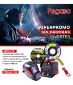Soldadora Inverter Si160pro Pegaso + Máscara Cepillo Discos Negro - Imagen 2