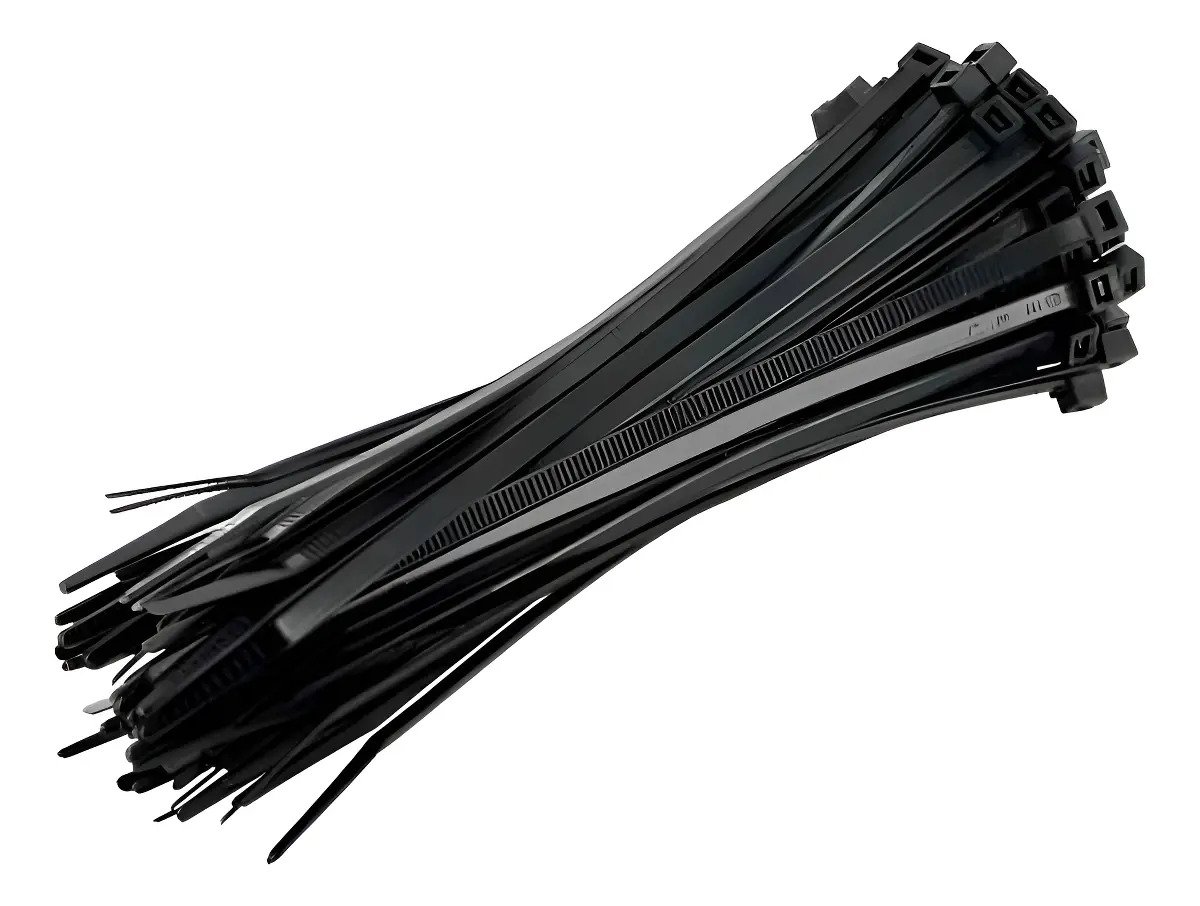 Precintos Plásticos 100 Unidades 300mm X 4,8mm 30cm Ptv4830 Negro Precintos Plásticos 100 Unidades 300mm X 4,8mm 30cm Ptv4830 Negro - Imagen 1