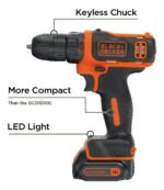 Taladro Atornillador 10mm Inalámbrico 12v Black Decker Bdcdd Black - Imagen 5