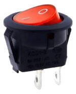5 Unidades Tecla Llave Redonda Roja 6a 220v 23mm Diámetro Negro