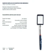 Espejo De Inspeccion Telescopico Con 2 Luz Led Bremen 7107 - Imagen 3