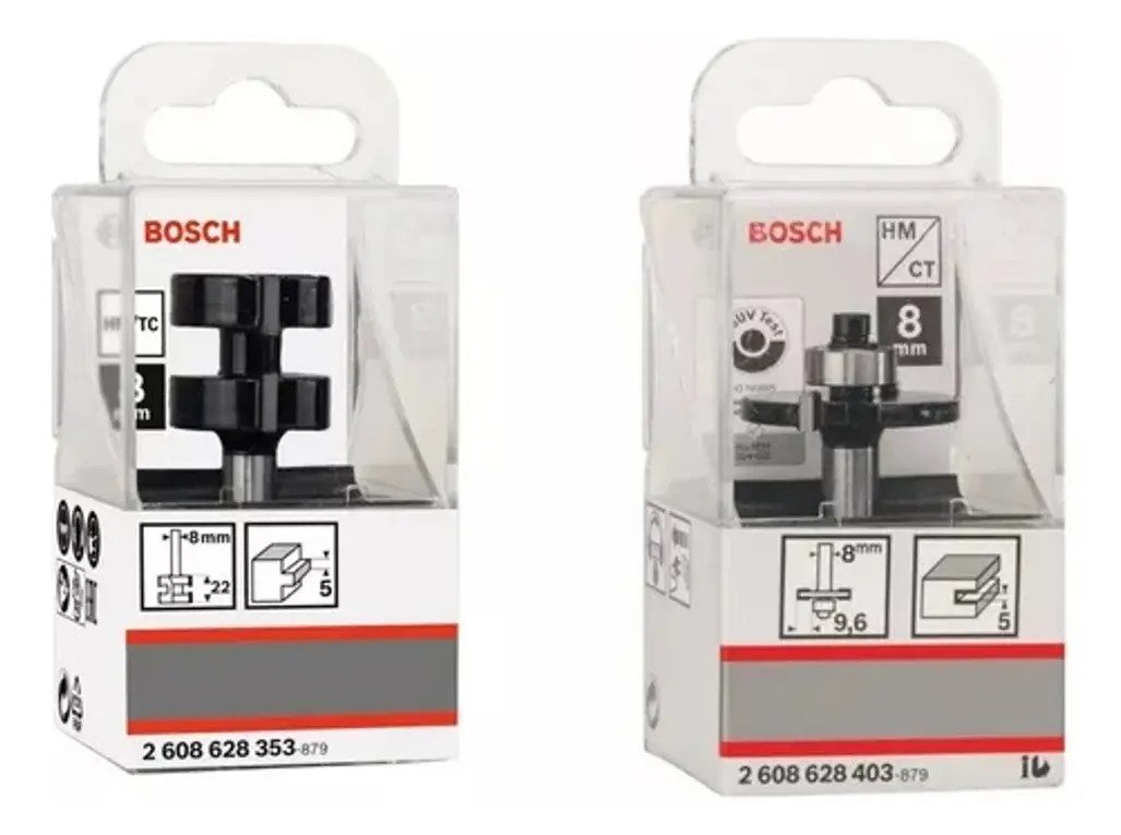 Set Fresas P/ Machimbre Encastre Madera 2608628403/353 Bosch Set Fresas P/ Machimbre Encastre Madera 2608628403/353 Bosch - Imagen 1