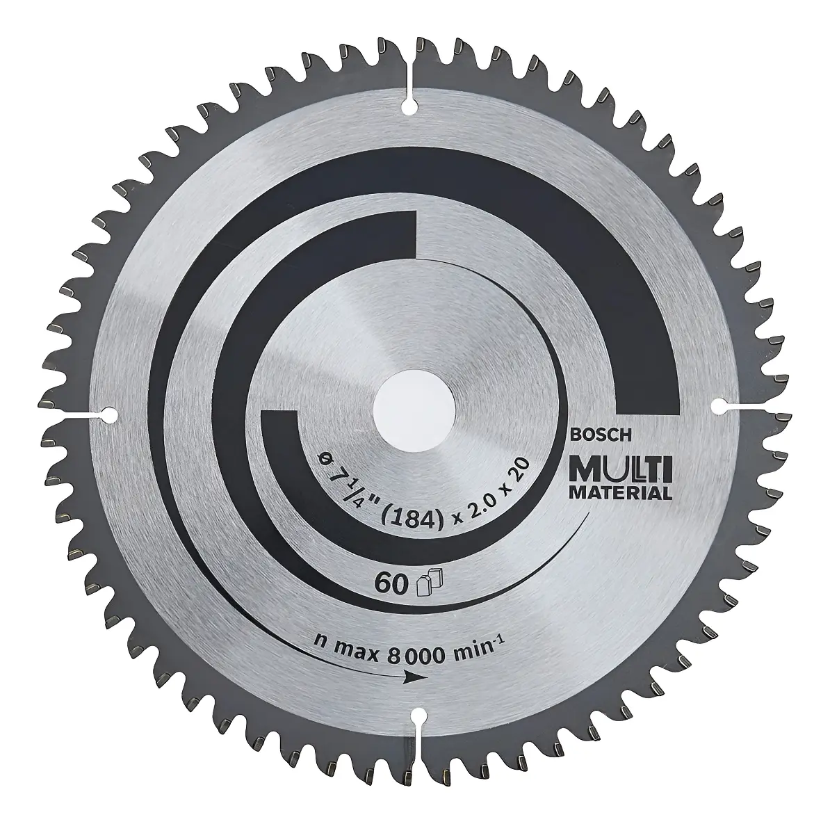 Hoja Disco Sierra Ingleta Multimaterial Bosch 184mm 60d 193 Hoja Disco Sierra Ingleta Multimaterial Bosch 184mm 60d 193 - Imagen 1
