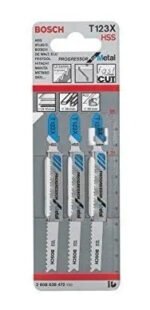 Hojas De Sierra Caladora X 3 Unid. Bosch T123x Para Metal - Imagen 4