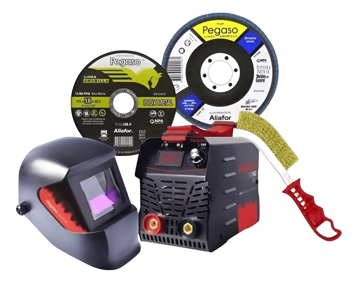 Soldadora Inverter Si160pro Pegaso + Máscara Cepillo Discos Negro Soldadora Inverter Si160pro Pegaso + Máscara Cepillo Discos Negro - Imagen 1