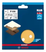 Set De 5 Lijas Para Lijadora Rotoorbital Bosch 125mm G100 - Imagen 2