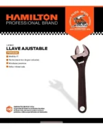 Llave Ajustable Francesa 6 Pulgadas Profes. Hamilton Lan60 Negro - Imagen 4