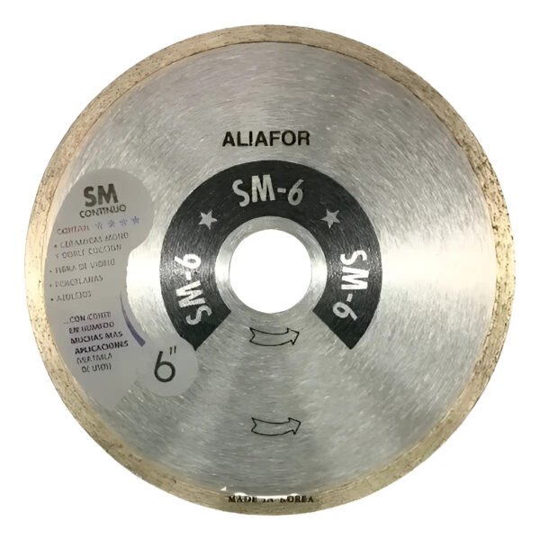 Disco Diamantado 152mm.continuo Aliafor Sm 6 PuLG Ceramicas