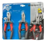 Juego Pinzas Bulit Alicate + Pinza Punta + Universal 6 PuLG