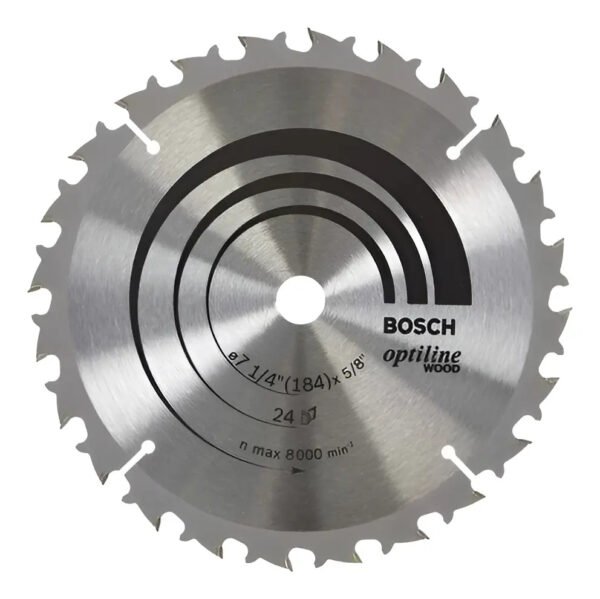 Disco Sierra Circular Bosch Optiline Wood 7 1/4 184mm 24d Plata