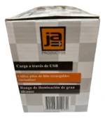 Linterna Buscahuella Reflector Led 10w Recargable Por Usb Ja Blanco Negro - Imagen 4