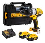 Taladro Percurtor Inalámbrico 13mm 20v Brushless Dewalt 2bat Amarillo