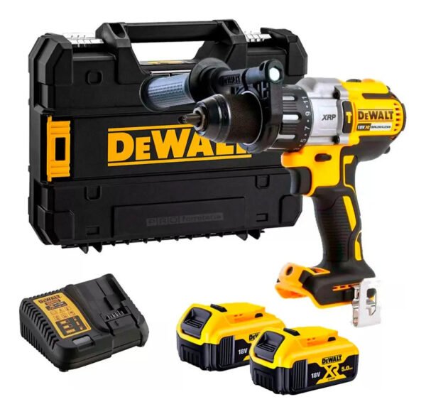 Taladro Percurtor Inalámbrico 13mm 20v Brushless Dewalt 2bat Amarillo