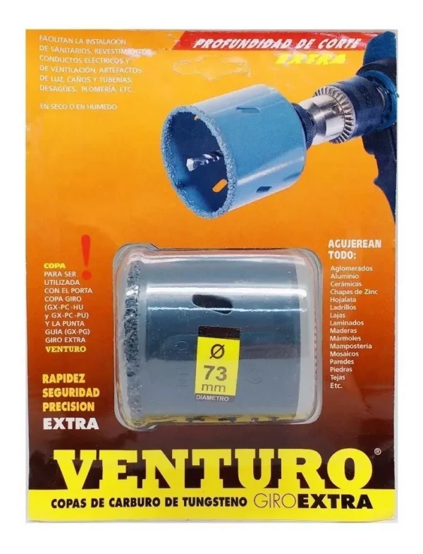 Mecha Sierra Copa Carburo Tungsteno G/ Extra 73mm Venturo