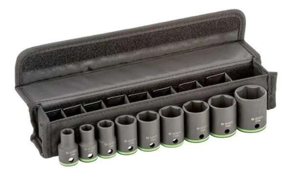 Set Tubos X9 Bocallaves 1/2 Impacto 10a27mm Bosch 2608551100