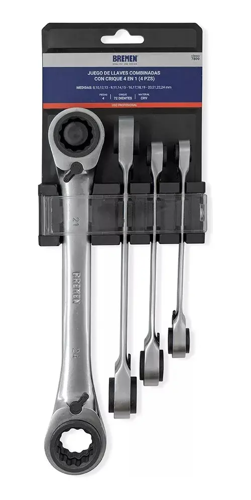 Set Llaves Combinadas Crique Bremen 4 En 1 - 8 A 24 Mm 7809