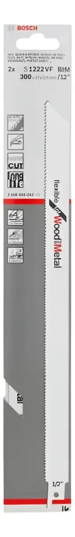 Hoja De Sierra Sable Madera Metal Bosch S1222vf 2 Uds - Imagen 2