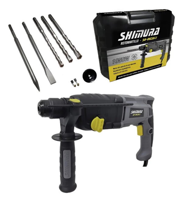 Rotomartillo Percutor Shimura 1050w Sds Plus 2,8j Sh-rh26ki Gris/negro/amarillo 50 Hz