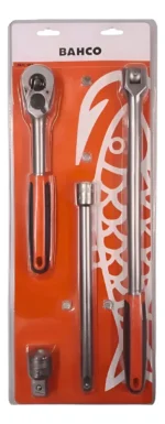 Llave Crique Bahco 8150qr + De Fuerza 8158-15 + Alargue 1/2 Plateado