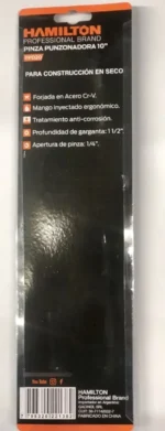 Pinza Punzonadora De Perfiles Durlock 10 Pulgadas Hamilton - Imagen 3