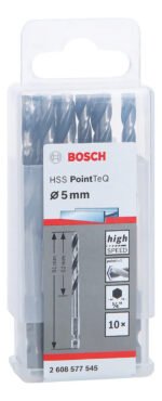 Juego De Mechas Acero Rapido Bosch Metal 5mm X 10 Unid Hexag - Imagen 4