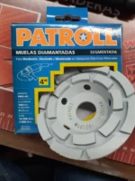 Disco De Muela Diamantada Segmentada 100 Mm Patroll Pms-4g Gris - Imagen 4