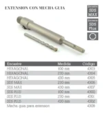 Extension Eje Vastago Sdsplus 100mm Bremen Sierra Copa 4300 - Imagen 2