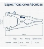 Pinza De Masa Bremen 500 Amp Soldadora Electrodo Profes 8325 - Imagen 4