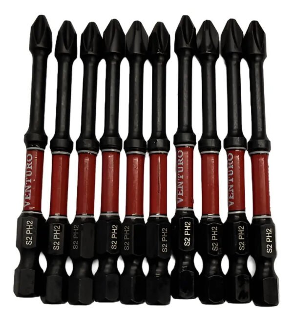 Set Kit 10 Puntas Atornillador Impacto Ph2 X 75mm Venturo