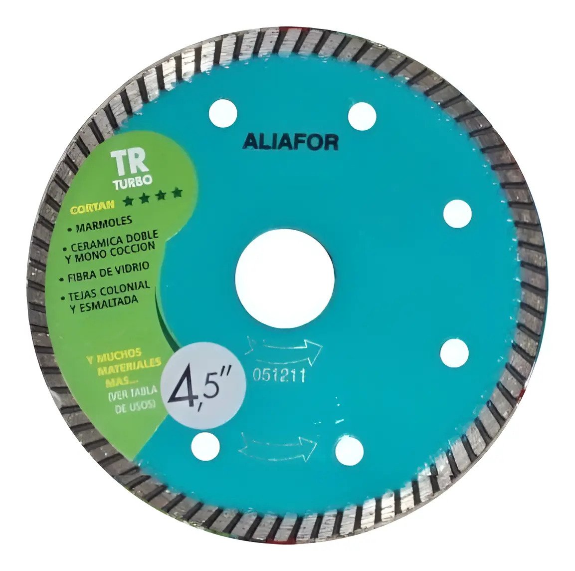 Disco Diamantado 4,5 PuLG. Aliafor Tr Turbo 115mm P/ Marmol Turquesa Disco Diamantado 4,5 PuLG. Aliafor Tr Turbo 115mm P/ Marmol Turquesa - Imagen 1