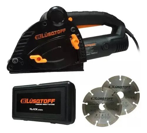 Acanaladora Muros Pared Lusqtoff 1200w + 2 Discos + Valija