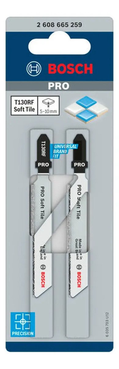 Hoja De Sierra Caladora Para Ceramica X2u T130rf Bosch