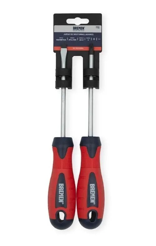 Set Destornilladores Bremen 2pz Phillips Ph2 Plano 6mm 7791