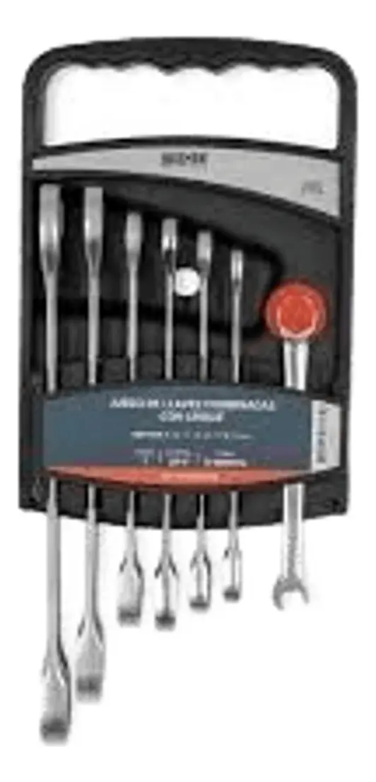 Set Llaves Combinadas Con Crique Bremen 7pz 8 A 19 Mm 7775 Set Llaves Combinadas Con Crique Bremen 7pz 8 A 19 Mm 7775 - Imagen 1