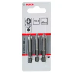 Puntas Philips Ph2 X 50mm P/atornillador X3 Bosch 2607001528