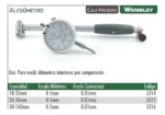 Alesometro 35 A 50mm Comparador Rango 0-10mm Wembley 5315 - Imagen 5