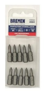 Puntas Philips Ph1 X 25mm Atornillador Bremen 4660 X 10 Uni - Imagen 2
