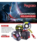 Soldadora Inverter 170amp Pegaso + Máscara + Cepillo +discos Negro - Imagen 2